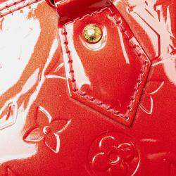 Pre Owned Louis Vuitton Red Monogram Vernis Alma BB