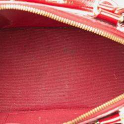 Pre Owned Louis Vuitton Red Monogram Vernis Alma BB