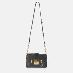 Pre Owned Louis Vuitton Black Epi Leather Trunk Clutch