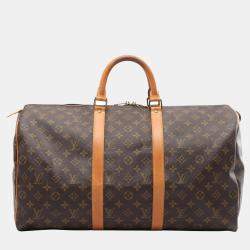 Louis Vuitton Brown Monogram Canvas Keepall 50 Shoulder Bag