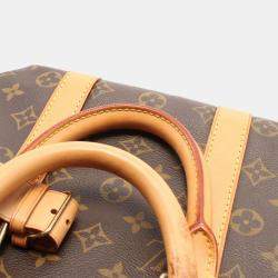 Pre Owned Louis Vuitton Keepall 45 Travel Hand Bag Monogram Leather Brown