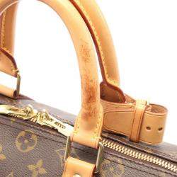 Pre Owned Louis Vuitton Keepall 45 Travel Hand Bag Monogram Leather Brown