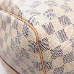 Louis Vuitton White Damier Azur Canvas Keepall Bandouliere 55 Shoulder Bag
