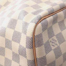 Louis Vuitton White Damier Azur Canvas Keepall Bandouliere 55 Shoulder Bag