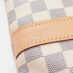 Louis Vuitton White Damier Azur Canvas Keepall Bandouliere 55 Shoulder Bag