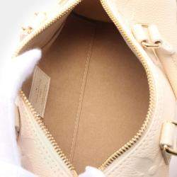 Pre Owned Louis Vuitton Creme Monogram Empreinte Papillon BB Shoulder Bag
