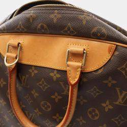 Louis Vuitton Brown Monogram Deauville Bowling Handbag 