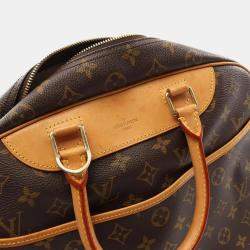 Louis Vuitton Brown Monogram Deauville Bowling Handbag 