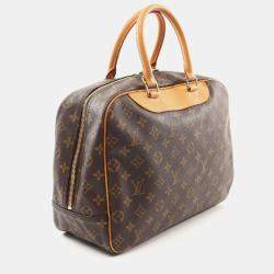 Louis Vuitton Brown Monogram Deauville Bowling Handbag 