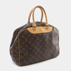 Pre Owned Louis Vuitton Brown Monogram Deauville Bowling Handbag 