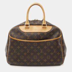 Pre Owned Louis Vuitton Brown Monogram Deauville Bowling Handbag 