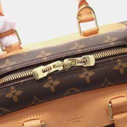 Pre Owned Louis Vuitton Brown Monogram Deauville Bowling Handbag 