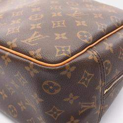 Pre Owned Louis Vuitton Brown Monogram Deauville Bowling Handbag 