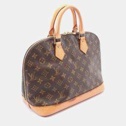 Louis Vuitton Alma Pm Monogram Handbag Pvc Brown