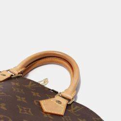 Pre Owned Louis Vuitton Alma Hand Zipped Bag Monogram Canvas Brown  Lv