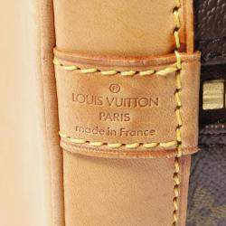 Pre Owned Louis Vuitton Alma Hand Zipped Bag Monogram Canvas Brown  Lv