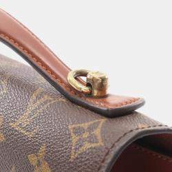 Pre Owned Louis Vuitton Monceau 28 2Way Handbag Monogram Canvas Brown  Lv