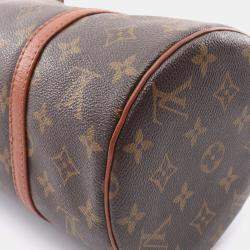 Louis Vuitton Papillon 30 Hand Shoulder Bag Monogram Canvas Leather Old