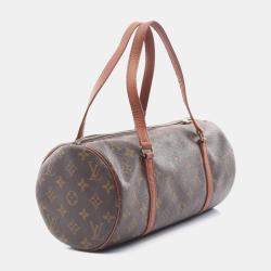 Louis Vuitton Papillon 30 Hand Shoulder Bag Monogram Canvas Leather Old