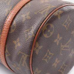 Louis Vuitton Papillon 26 Old Hand Bag Monogram Canvas Leather Brown