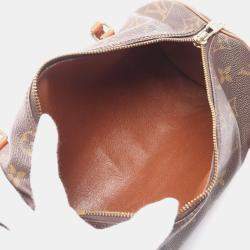 Louis Vuitton Papillon 26 Old Hand Bag Monogram Canvas Leather Brown