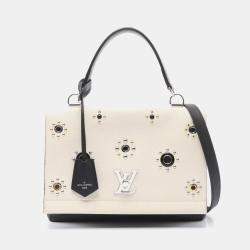 Louis Vuitton White  Leather Lockme II Handbag