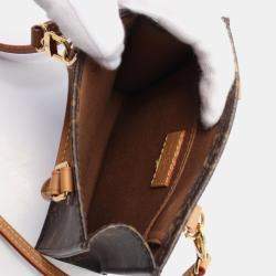 Pre Owned Louis Vuitton Brown Monogram Petit Sac Plat Tote Bag