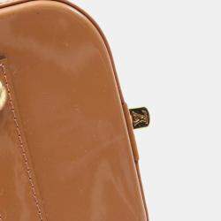 Louis Vuitton Alma Pm Handbag Vernis Leather Beige Poudre  Lv