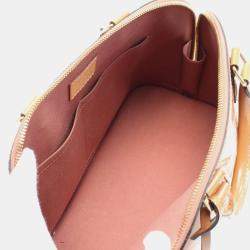 Louis Vuitton Alma Pm Handbag Vernis Leather Beige Poudre  Lv