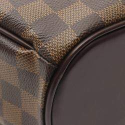 Pre Owned Louis Vuitton Brown Damier Ebene Saria Horizontal Handbag