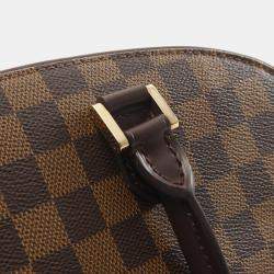 Pre Owned Louis Vuitton Brown Damier Ebene Saria Horizontal Handbag