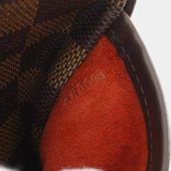 Pre Owned Louis Vuitton Brown Damier Ebene Saria Horizontal Handbag