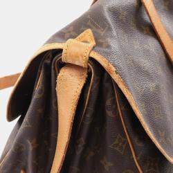 Pre Owned Louis Vuitton Samuel 35 Crossbody Shoulder Bag Monogram Canvas