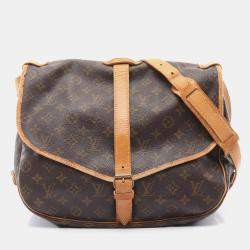 Pre Owned Louis Vuitton Samuel 35 Crossbody Shoulder Bag Monogram Canvas