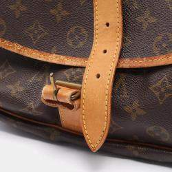 Pre Owned Louis Vuitton Samuel 35 Crossbody Shoulder Bag Monogram Canvas