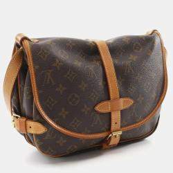 Pre Owned Louis Vuitton Brown Monogram Canvas  Saumur 30 Shoulder Bag