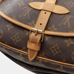 Pre Owned Louis Vuitton Brown Monogram Canvas Saumur 30 Shoulder Bag