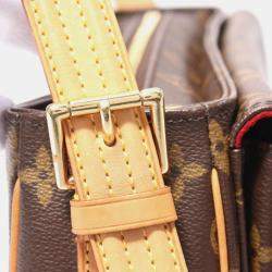 Pre Owned Louis Vuitton Brown Monogram Canvas Viva cite MM Shoulder Bag