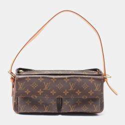 Pre Owned Louis Vuitton Brown Monogram Canvas Viva cite MM Shoulder Bag