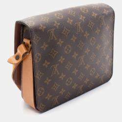 Pre Owned Louis Vuitton Brown Monogram Canvas GM Cartouchiere Shoulder Bag