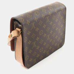 Pre Owned Louis Vuitton Cartouchiere Gm Shoulder Crossbody Bag Monogram Leather Lv