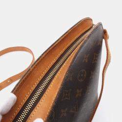 Pre Owned Louis Vuitton Drouot Shoulder Bag Monogram Canvas Brown Crossbody