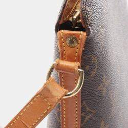 Pre Owned Louis Vuitton Drouot Shoulder Bag Monogram Canvas Brown Crossbody