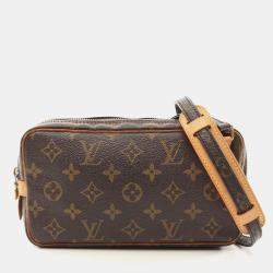 Pre Owned Louis Vuitton Brown Monogram Canvas Marly Bandoulidere Shoulder Bag