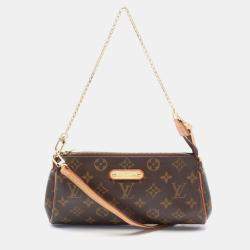 Louis Vuitton Eva 2Way Chain Shoulder Bag Monogram Leather Brown Lv