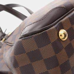 Pre Owned Louis Vuitton Brown Damier Ebene Canvas PM Verona Shoulder Bag