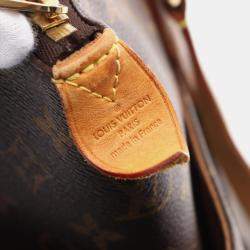 Pre Owned Louis Vuitton Totally Mm Tote Shoulder Bag Monogram Leather Brown