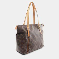 Pre Owned Louis Vuitton Totally Mm Tote Shoulder Bag Monogram Leather Brown