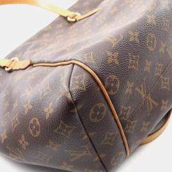 Pre Owned Louis Vuitton Totally Mm Tote Shoulder Bag Monogram Leather Brown
