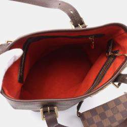 Pre Owned Louis Vuitton Brown Damier Ebene Canvas Marais Bucket Tote Bag